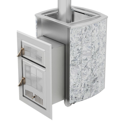   Дровяная печь для бани VVD Чародейка М(Облицовка Талькохлорит, Материал топки AISI 439)