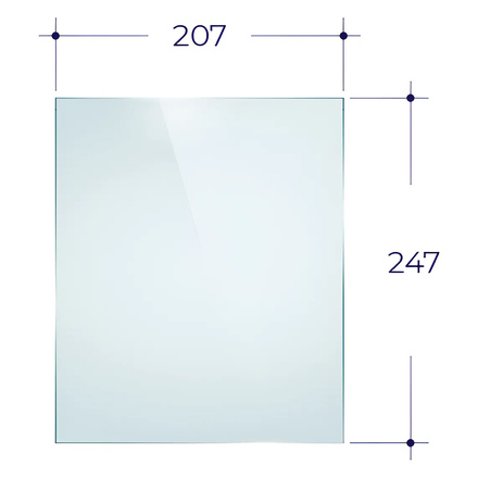   Стекло для каминной дверцы Везувий 270(Арка)