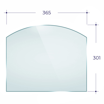   Стекло для каминной дверцы Везувий 217(Арка)