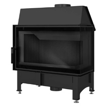   Каминная топка Kratki Zibi/P/BS/DECO(Черная футеровка)