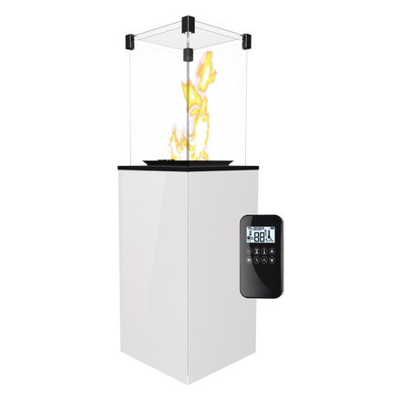   Газовый камин Kratki PATIO/G31/37MBAR с пультом ДУ(CZ - Черное стекло)