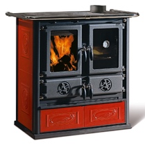   Отопительно-варочная печь La Nordica Rosetta BII(Красный ( Liberty Bordeax ))