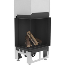   Газовый камин Schmid Ekko G L 45 51(Внутренняя отделка: чёрная, стеклокерамика с зеркальной поверхностью, со светодиодной подсветкой)