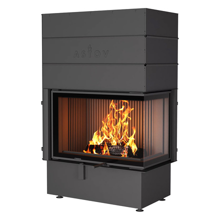 Каминная топка Astov П2С 8457(Расположение L - левая, Футеровка ШСП (широкие стальные пластины))