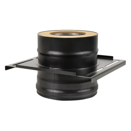 Площадка монтажная Везувий BLACK (AISI 430/0,8мм)(Ø 120/200 мм, 300*300 мм)