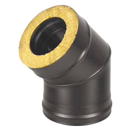 Сэндвич-колено Везувий BLACK (AISI 430/0,8мм) 45°(Ø 120/200 мм)