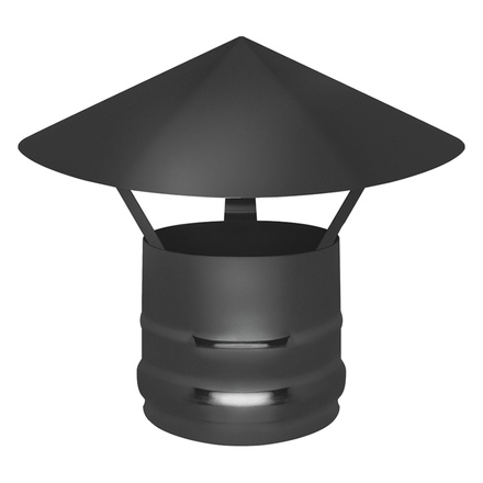 Зонт нержавеющий Везувий BLACK (AISI 430/0,5мм)(Ø 150 мм)