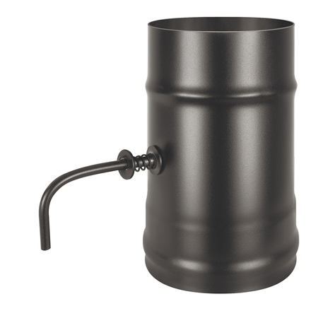 Шибер нержавеющий поворотный Везувий BLACK (AISI 430/0,8мм)(Ø 115 мм)