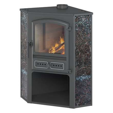   Печь-камин Etna (Этна) БКД угловой(Антрацит)