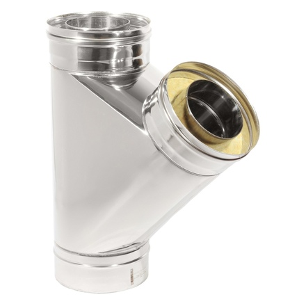   Тройник ТиС Термо 45° ТРТ-Р + 2 хомута, AISI 304(Ø 130/230 мм)