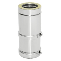   Труба телескопическая ТиС Термо L300-450 ТТТ-Р с хомутом, AISI 304(Ø 115/210)