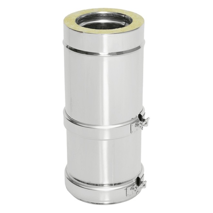   Труба телескопическая ТиС Термо L300-450 ТТТ-Р с хомутом, AISI 304(Ø 200/300)
