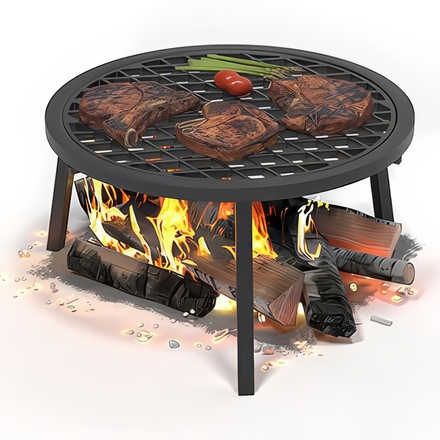   Решетка \Стейк\ чугунная Везувий Ø 450 мм с подставкой