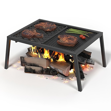   Плита чугунная \Гриль\, \Стейк\ Везувий с подставкой