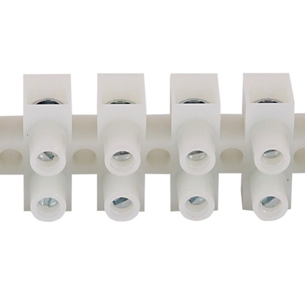   Клеммная колодка 6-полюсная SAWO белого цвета