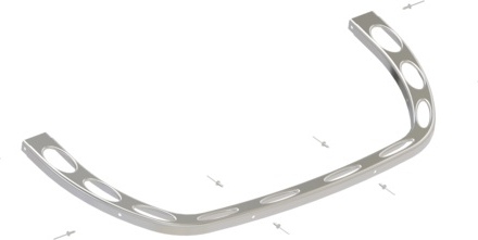   Передняя часть верхнего ободка SAWO для печи SCA/SAV