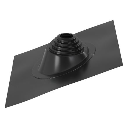   Кровельный проходник для дымохода Везувий №6, угловой (150-300мм)(Черный)