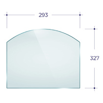   Стекло для каминной дверцы Везувий 280