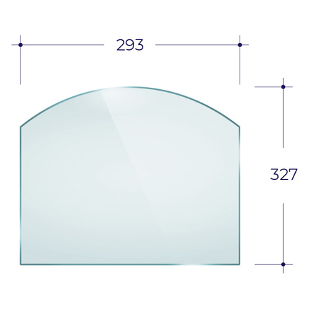   Стекло для каминной дверцы Везувий 280