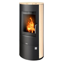   Печь-камин ABX Aspen 5(черная сталь, талькохлорит)
