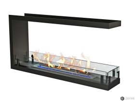   Встраиваемый торцевой сквозной биокамин ZeFire Standart 900