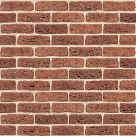   Плита Фаспан Везувий кирпич Красный №1002(Размер 1200х600х8 мм, Направление рисунка Горизонталь)
