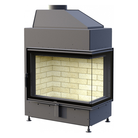 Каминная топка Astov П2С 800(Расположение L - левая, Футеровка темная керамика)