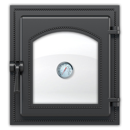   Дверца Везувий 270 с термометром (Антрацит)