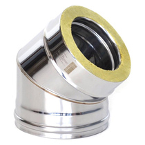   Отвод ТиС Термо 45° OT-Р с хомутом, AISI 316/AISI 304(Ø 250/350 мм)