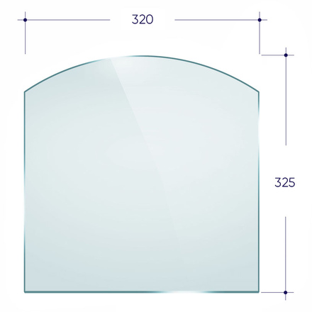   Стекло Etna Арка (для БКД) (320х325 мм)
