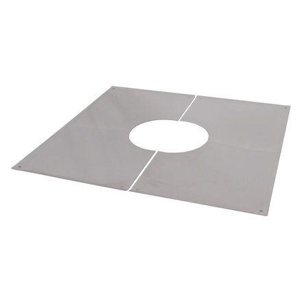 Декоративная пластина Везувий (AISI 430)(Диаметр Ø 250 мм, Угол 35°- 45°, Размеры 600х600 мм)