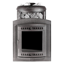   Банная печь ПроМеталл Атмосфера L с комбинированной облицовкой(\Пироксенит\ наборный)
