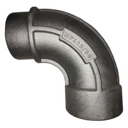   Колено Рубцовск чугунное 90, Ø 115 (Патрубок угловой ПУ 115/90)(ПП 115x250)
