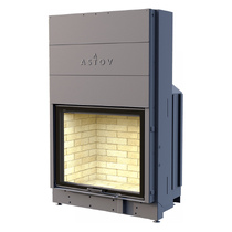 Каминная топка Astov ПС 9074 У(Футеровка темная керамика)