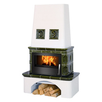   Кафельная печь-камин ABX Laponie I(Перламутр)