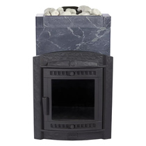   Банная печь ПроМеталл Атмосфера L в облицовке(Пироксенит Элит)