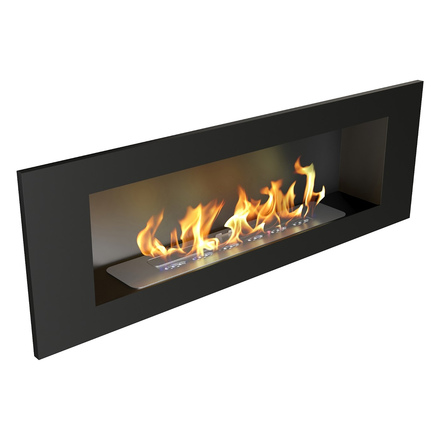   Встраиваемый биокамин ZeFire Etude 1200(Черный со стеклом)