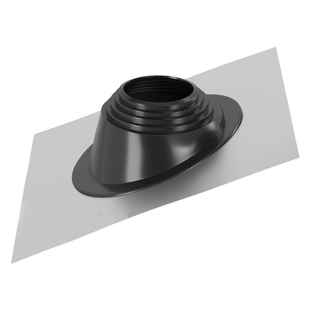   Кровельный проходник для дымохода Aston №2, угловой (200-280мм), площадка не крашенная(Чёрный)