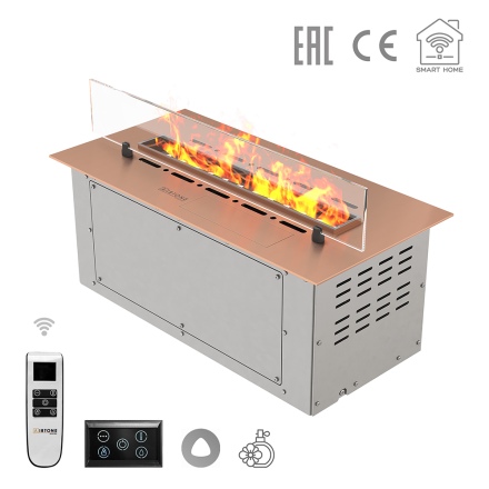   Электрический паровой камин Airtone Vepo (Rose Gold drowing / Розовое золото-сатин)(Длина 600 мм)