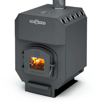   Отопительная печь Теплодар ТОП-Аква 150 с водяным контуром и чугунной дверцей