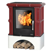   Кафельная печь-камин ABX Bavaria KI (белый цоколь)(Ахорн)