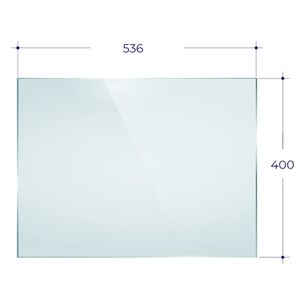   Стекло для каминной топки Aston 700 (536x400)