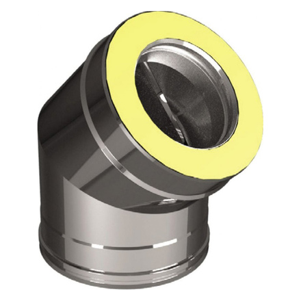   Отвод 45° Вулкан V50R (нержавейка, AISI 321/304/0,5мм)(Диаметр Ø 180/280 мм)