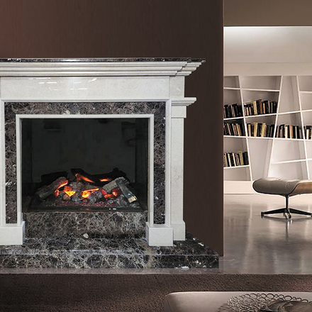   Каминный портал Madeira London(Мрамор Rosso Portugalo / Dark Chokolate)