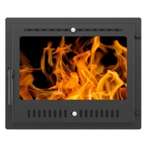   Каминная дверца Везувий Панорама М (Антрацит)