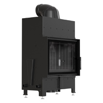   Каминная топка Kratki FLOKI/S(Футеровка Черная, Доводчик С доводчиком)