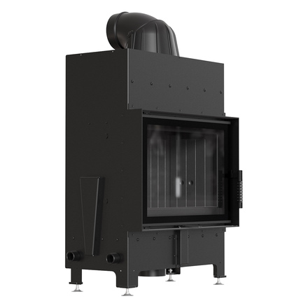   Каминная топка Kratki FLOKI/S(Футеровка Черная, Доводчик С доводчиком)