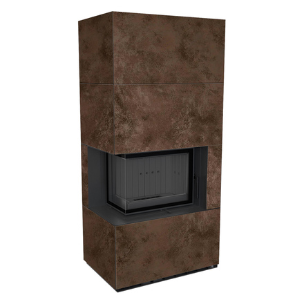   Каминокомплект Kratki FLOKI/L в облицовке(Цвет Oxide Moro, Футеровка Белая)