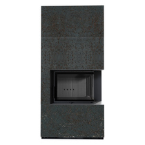   Каминокомплект Kratki FLOKI/P в облицовке(Цвет Indian Black, Футеровка Белая)