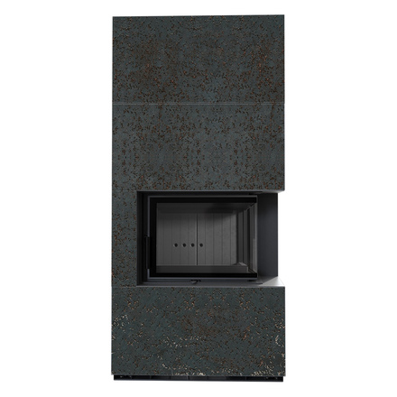   Каминокомплект Kratki FLOKI/P в облицовке(Цвет Indian Black, Футеровка Белая)